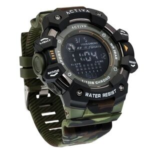🆕 Activa Armour X Invicta Men's Digital Watch - 50mm. Green Camouflage.